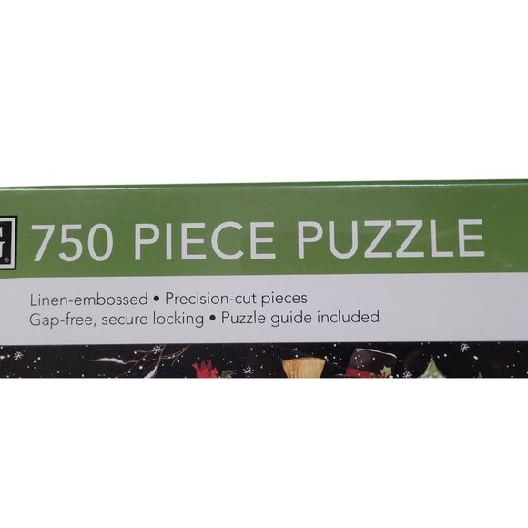 Lang Companies Snowy Lights 750 Piece Puzzle Susan Wingets SAM SNOWMAN 3 Feet - Picture 5 of 9